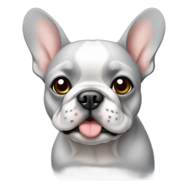 grey frenchie sticker