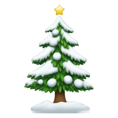 Christmas tree with snow on the branches sticker