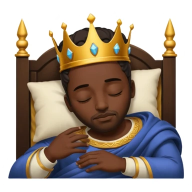 Una cara de un rey negro durmiendo  sticker