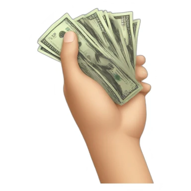 hand grab cash sticker