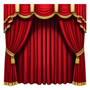 Theater curtains opening with spotlight sticker