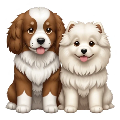 cocker spaniel and samoyed  sticker