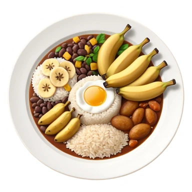 Food plate with brazilian food sticker