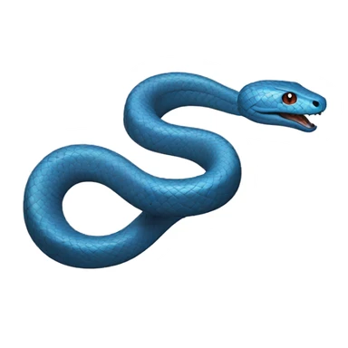 Blue snake sticker