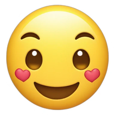 A single 3d icon of Smiling Face with Heart-Eyes sticker