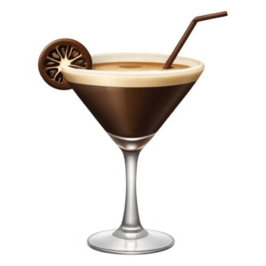espresso martini with foam and no straw sticker