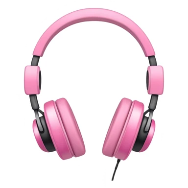 Headphones with cute pink bow  sticker