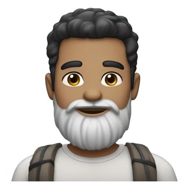 Generate emoji of kishan with white skin tone,with black hair, blue eyes, with thick beard sticker
