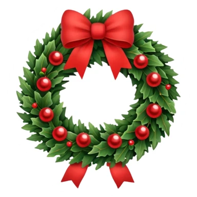 Christmas wreath sticker