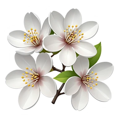 white cherryblossom sticker