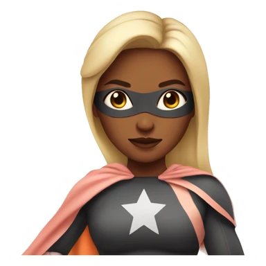 superhero female with peach behind her  sticker