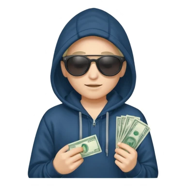 hoodie, sunglasses, money ANGEL sticker