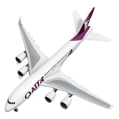 Qatar Airways air plane overview from the top sticker
