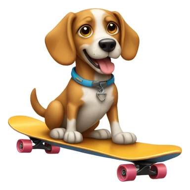 Dog riding a skateboard  sticker