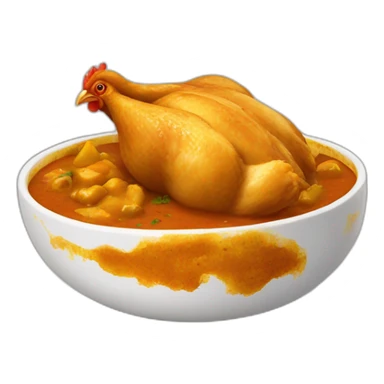 Un poulet au curry sticker