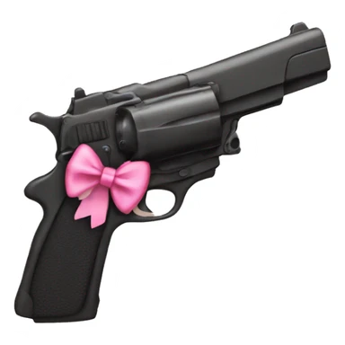 gun with a pink bow sticker