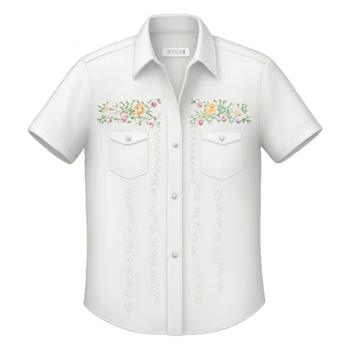 White embroidered shirt  sticker