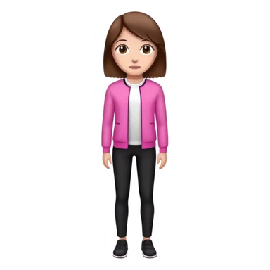 I have long brown hair brown eye color and mi favorite colour is pink white and black i am very tall i think because everybody tells me a im very tall  sticker