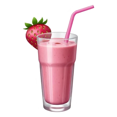 Strawberry smoothie (pink, straw) sticker