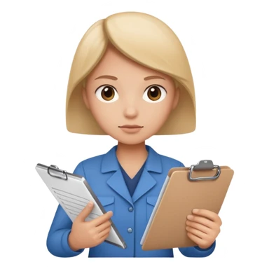 emoji of a purposeful person with a checklist sticker