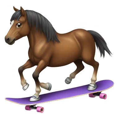 Horse on a skateboard  sticker