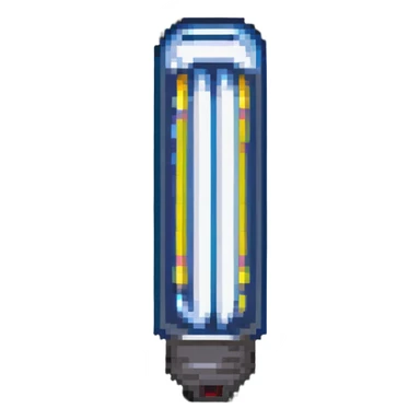 fluorescent tube lamp glowing sticker