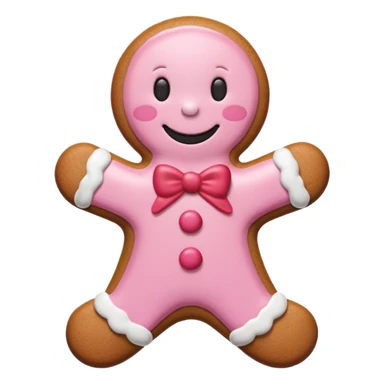christmas gingerbread pastel pink and red sticker