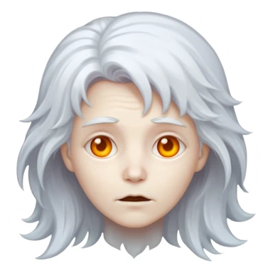 ghost disheveled hair  sticker