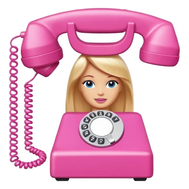 Barbie phone sticker