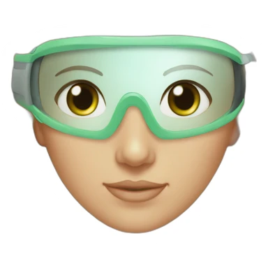 lasik eye surgery mask brunette green eyes sticker