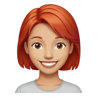 Smoking red hair smiley sticker