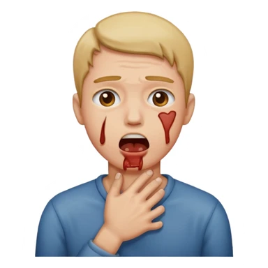 guy chocking himself sticker