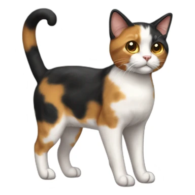 Calico Cat Full Body sticker