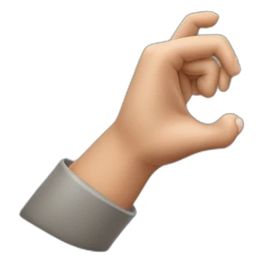 make the letters o and y with the hand by using the thumb point and middle finger for the o and the ring and pinky finger for the y sticker