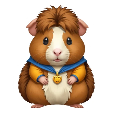 Guinea pig with costume sticker