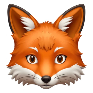 red fox face detailed same style as bobcat sticker