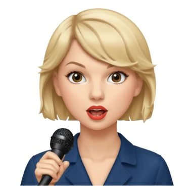 taylor swift is singing with mirco sticker