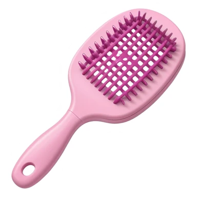 light pink hairbrush apple emoji style variation 2 sticker