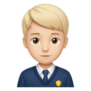 Boy wearing school uniform sticker