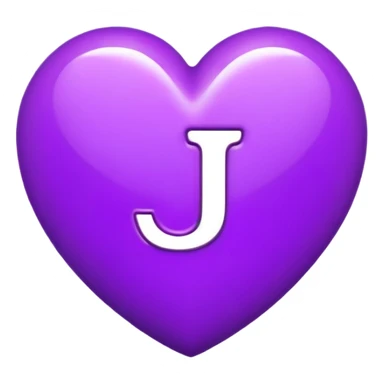 The Letter “j” inside a Purple Heart sticker