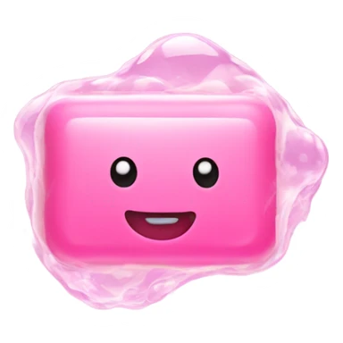 Pink bar of soap with bubbles  sticker