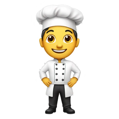 happy boy in chef costume sticker
