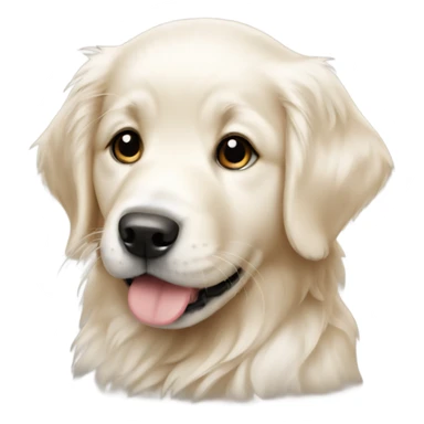 puppy white golden retriever  sticker