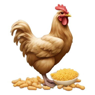Un singe qui mange du poulet sticker