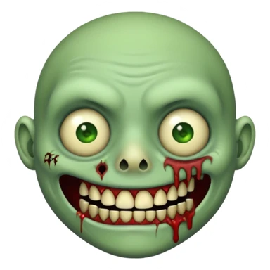 zombie emoji with a nose piercing sticker