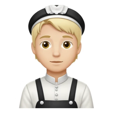 blond male maid sticker