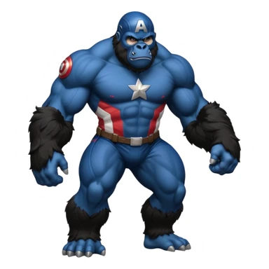 Captain America as a gorilla sticker