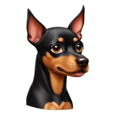caramel-color-pinscher-batman-dog sticker