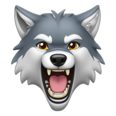 female wolf growling sticker
