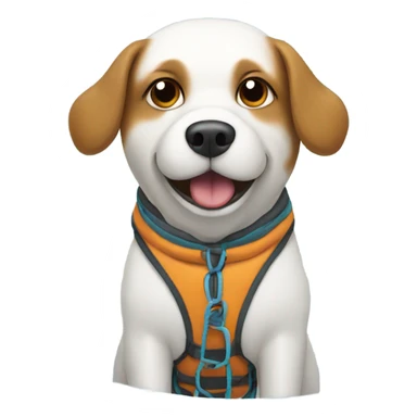 Dog on snowshoes  sticker